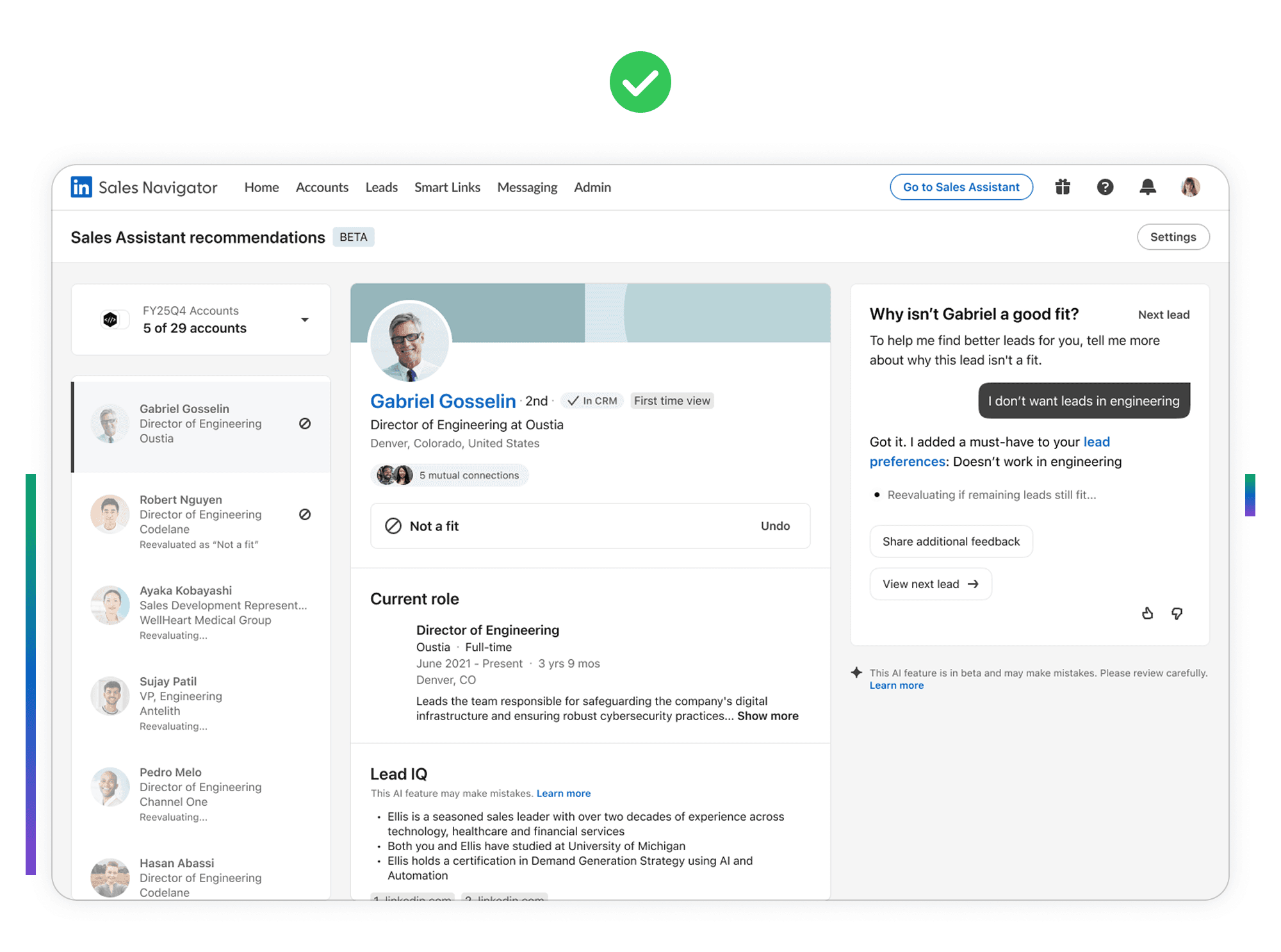 After: feedback triggers visible re-evaluation in real time